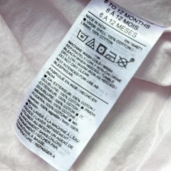 Janie and Jack Pink Floral Ruffle Dress & White Cardigan 6-12 mo Spring Easter - Picture 12 of 13